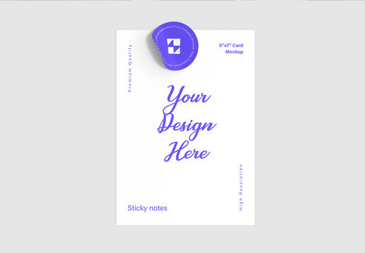 Realistic Sticky Note Mockup