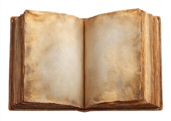 Fototapeta premium Open antique book, aged pages (3)