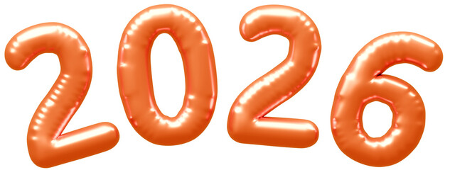 3D画像_風船_2026_オレンジ