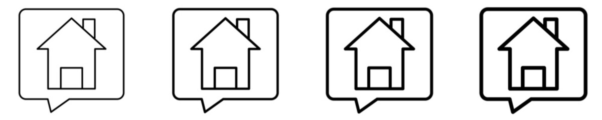 Speech Icon Set Different Style Collection