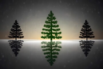 Seamless Forest Tree Pattern Illustration,Generative AI