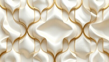Golden Geometric Lattice Pattern on Marbled Metallic Background