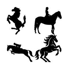 silhouette of a horse