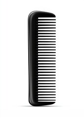 Black plastic hair comb for grooming and styling
