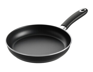 Frying pan with non-stick coating and black handle