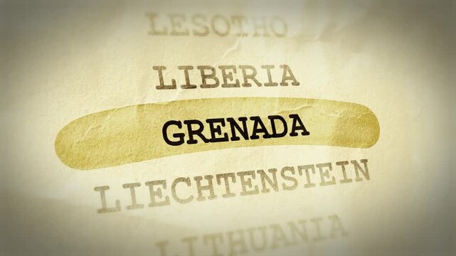 Grenada Text Highlight Animation &ndash; Documentary Style Effect