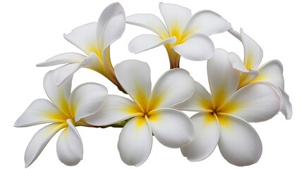 Naklejka premium White frangipani flower isolated on white background