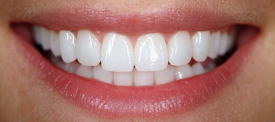 White woman teeth. Dentist medical oral healthcare. Generative AI technology.	

