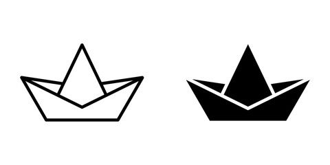  boat icon made of paper graphic icon vector