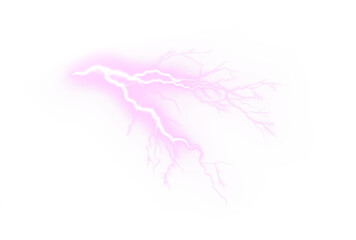 PNG Pink Lightning Overlay with Transparent Background