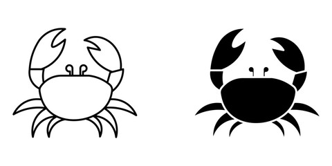  crab icon animal graphic icon vector