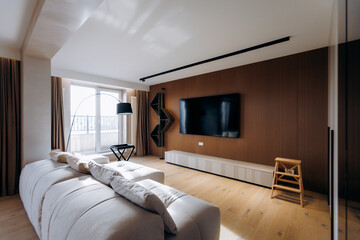 Family lounge setup evening relaxation and streaming scene