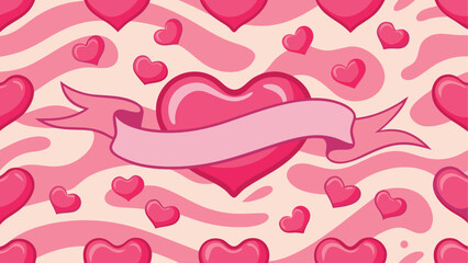 Elegant Red Heart Valentines Day Banner Template