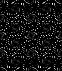 Black and white seamless pattern. Modern geometric background. Dotted grid.