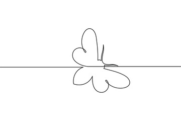Stylized continuous one  line art of a simple honeybee