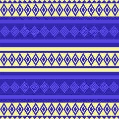 Vibrant Blue and Yellow Geometric Ikat Pattern
