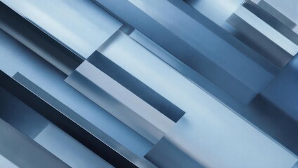 Abstract blue geometric shapes background with diagonal lines and rectangles.