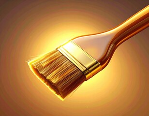 Glowing paintbrush bristles, light source behind it