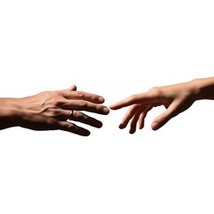 Reaching Hands - Connection and Touch in a Minimalist Composition.