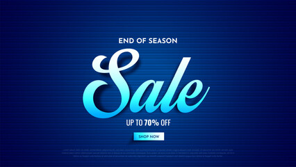 End of season Sale Promotion Banner background. Flash Sales template design for website and social media. Mega Sale promotion.