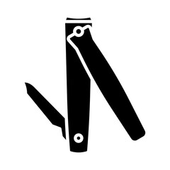 Manicure Nail Clipper Icons. Nail Grooming and Personal Care Tool Symbols.