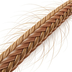 healthy strong hair structure close up realistic