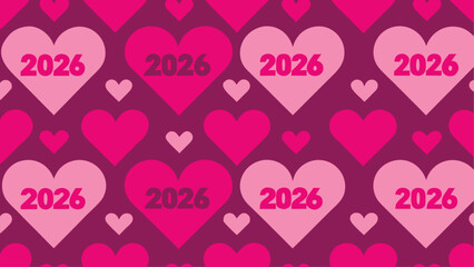 Romantic Red Heart Valentines Day Abstract Background