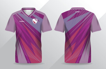 abstract purple and pink sport jersey for football and soccer shirt template