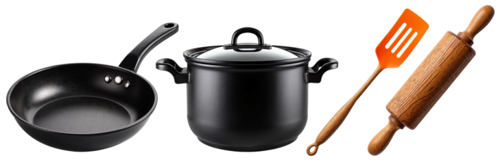 Kitchen Utensils Collection – Professional Cooking Tools with Wooden and Metallic Elements for Culinary Blogs and Recipe Websites