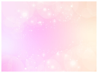 ゆめかわパステルグラデーション背景｜キラキラ光るピンク・オレンジのファンタジーイラスト