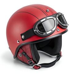 red motorcycle helmet with glasses biker headwear