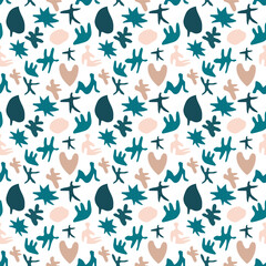 seamless pattern with abstract forms.