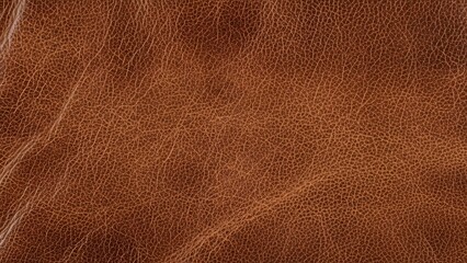Closeup of distressed brown genuine leather texture background