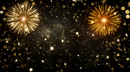 Elegant New Year Golden Fireworks &ndash; Luxury Celebration Background