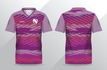 abstract purple and pink sport jersey for football and soccer shirt template