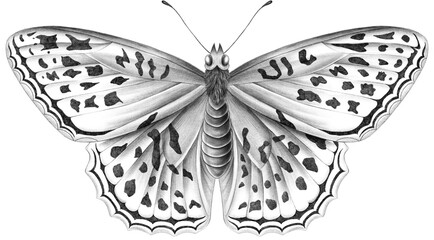 fritillary butterfly drawing