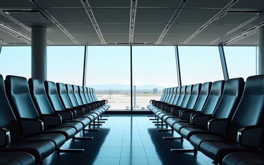 empty seats in airport. High quality