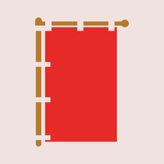 Red Vertical Decorative Poster