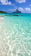 Tropical beach with vibrant turquoise water