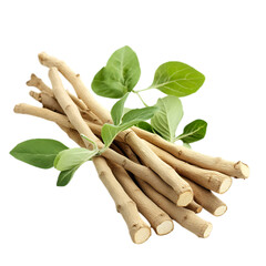 Ashwagandha isolated on white and transparent background