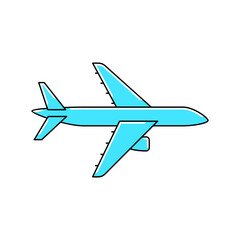 Airplane icon. Air travel and tourism item.