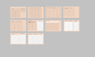 simple social media content planner template
