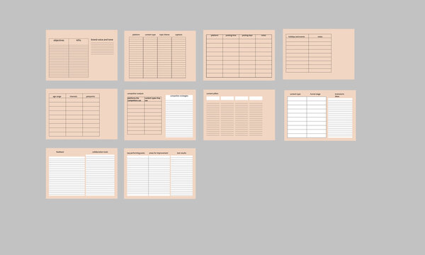 simple social media content planner template