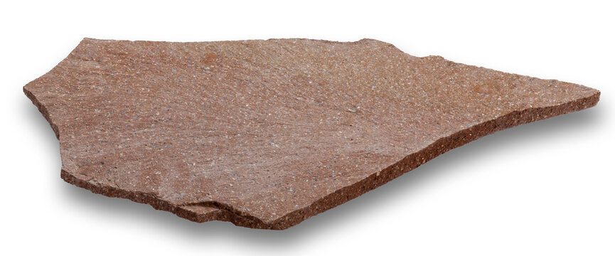 Irregular red porphyry slab with rough surface and earthy tones&mdash;ideal for rustic outdoor design.