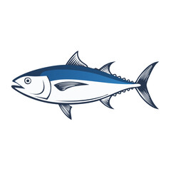 Obraz premium Tuna Fish Illustration Ocean Animal Aquatic Life Seafood Graphic Design Element