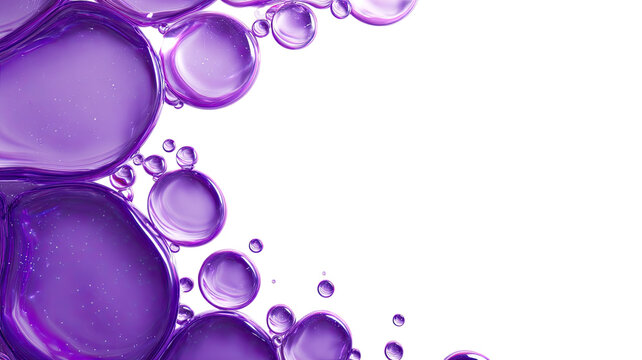 Purple jelly gel blob frame featuring soft glossy edges creating unique playful liquid-style border on white background