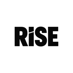Bold black text logo for the word rise