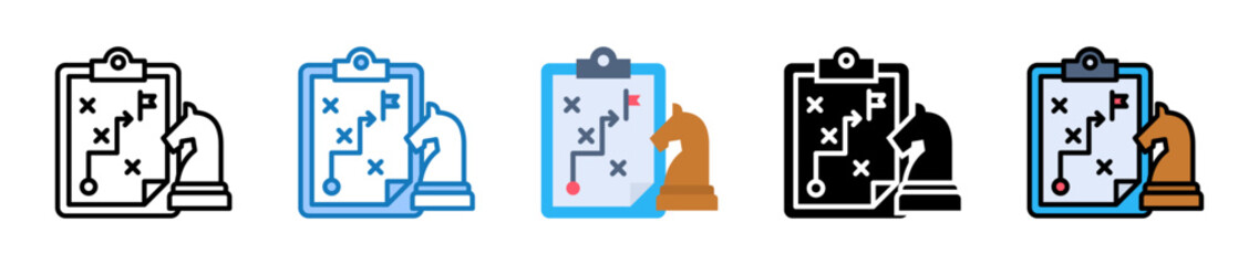 Tactics multiple style icons set design vector illustration. 