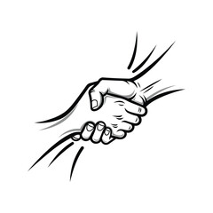 Strong Handshake Gesture Symbolizing Business Agreement, Partnership, and Successful Cooperation