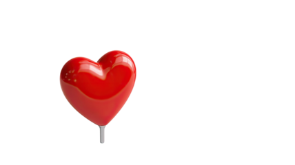 Red heart pin point icon featuring smooth rounded marker shape creating bright expressive location symbol on white background